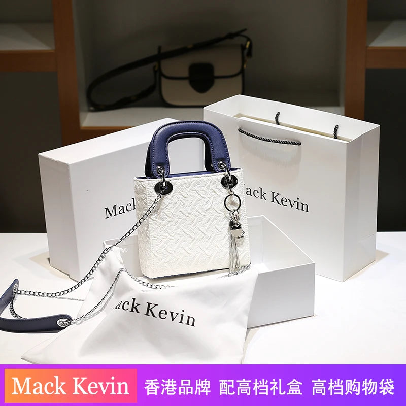 2024 New Fashion and Popular Handheld Square Bag with Contrast Color Women's Beautiful and Luxury Shoulder Bag with Decoration