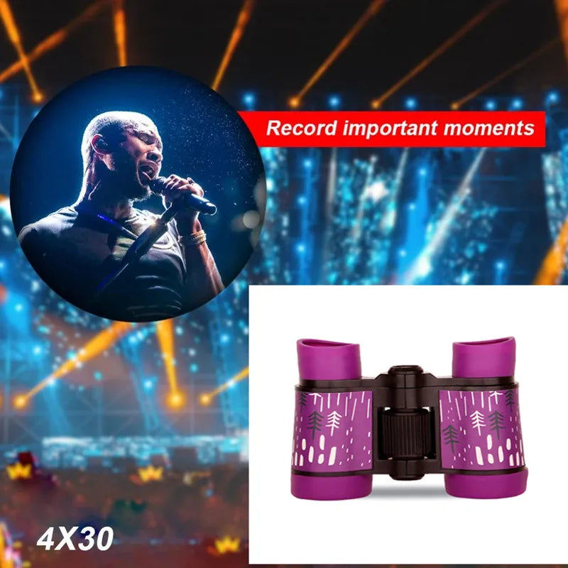 Kids Binoculars Set for Age 3-12 Years Boys Girls Hunting Folding Small Telescope Birthday Gifts Educational Camping Outdoor