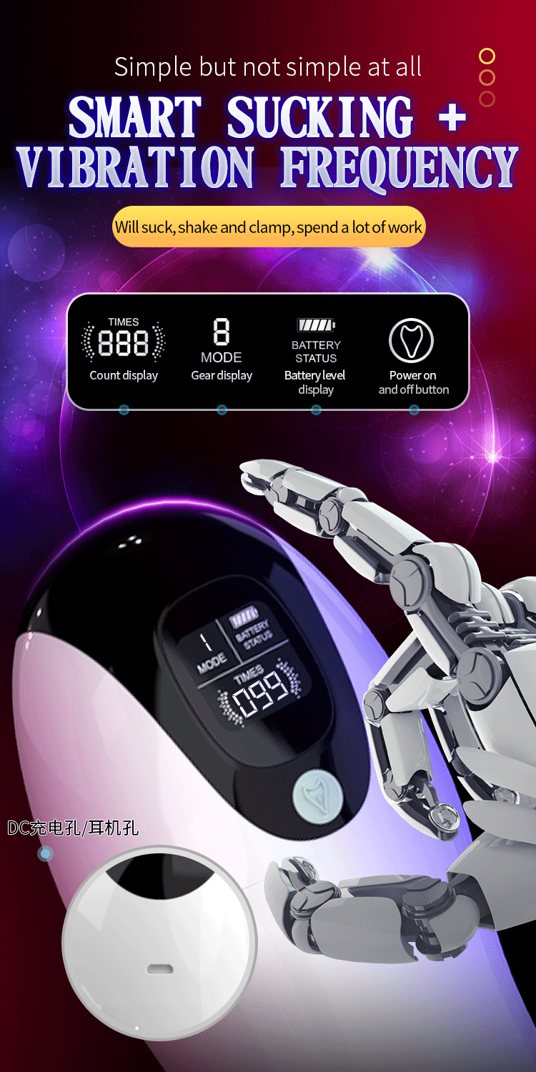 Adult Products Men's Automatic Airplane Cup Sucking Telescopic Intelligent Sound Heating Simulation Channel Sex Masturbation