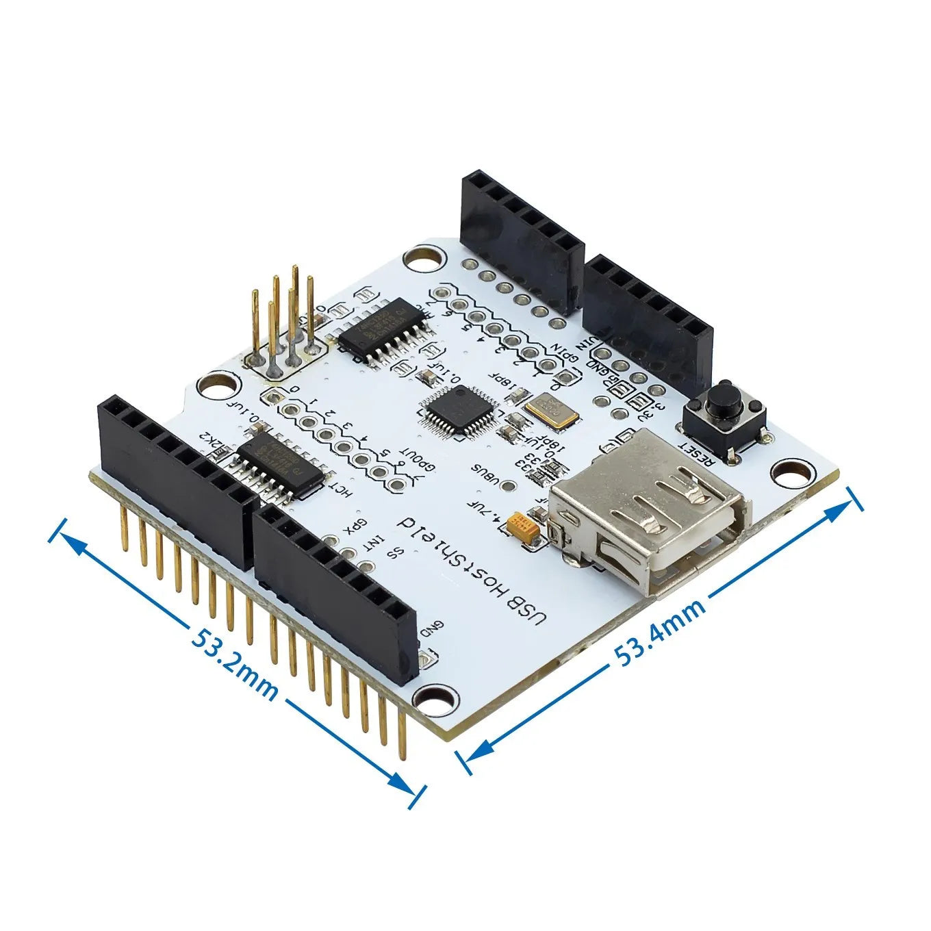 1PCS USB Host Shield 2.0 for Arduino UNO MEGA ADK Compatible for Android ADK DIY Electronic Module Board