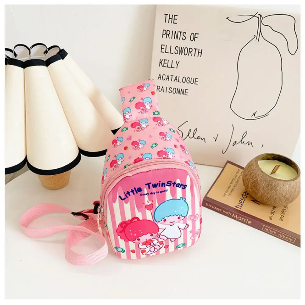 Hello Kitty Children Chest Bag Sanrio figure Kuromi Cute Coin Purse Shoulder Bag Boy Girl Cross Body Bag Fashion Messenger Bag