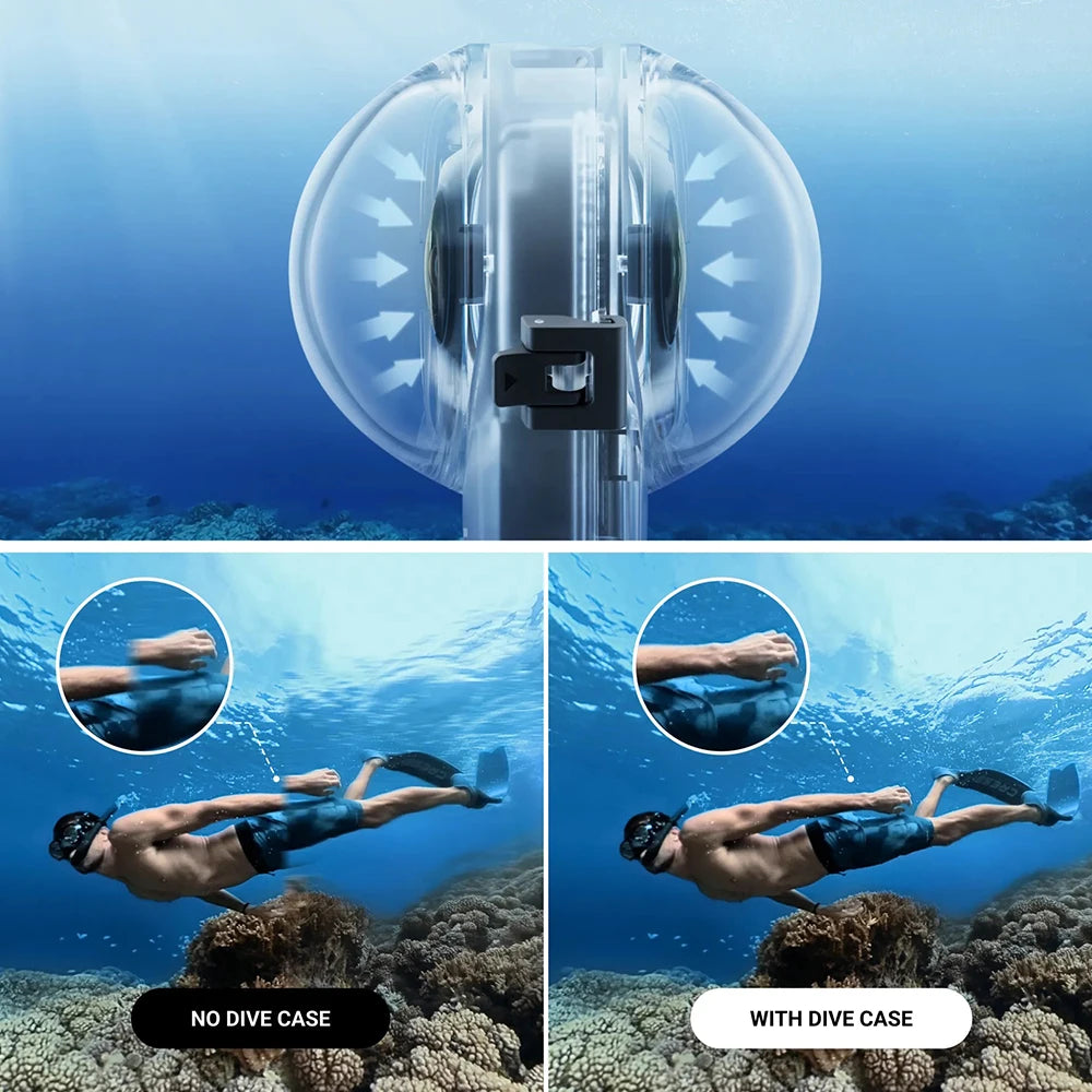 Dive Case for Insta360 X4 Waterproof Housing Cover for Insta360 X4 Invisible Diving Case Underwater 50M Dive Shell Accessories