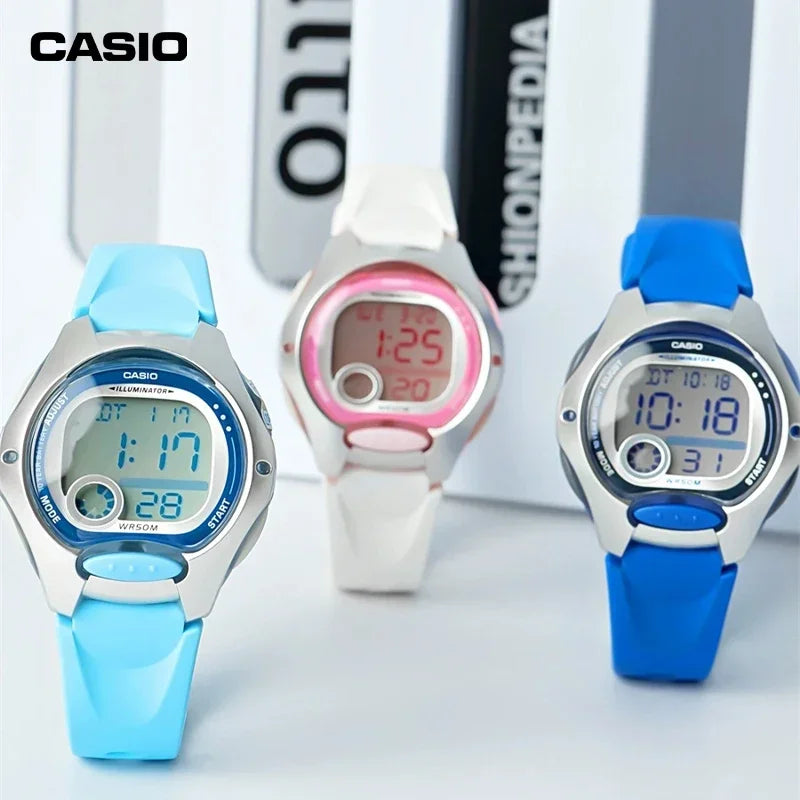 Casio LW-200 Sports Elementary School Girls Boys Cute South Korea Ins Wind Waterproof Digital Watch Stopwatch Calendar Display