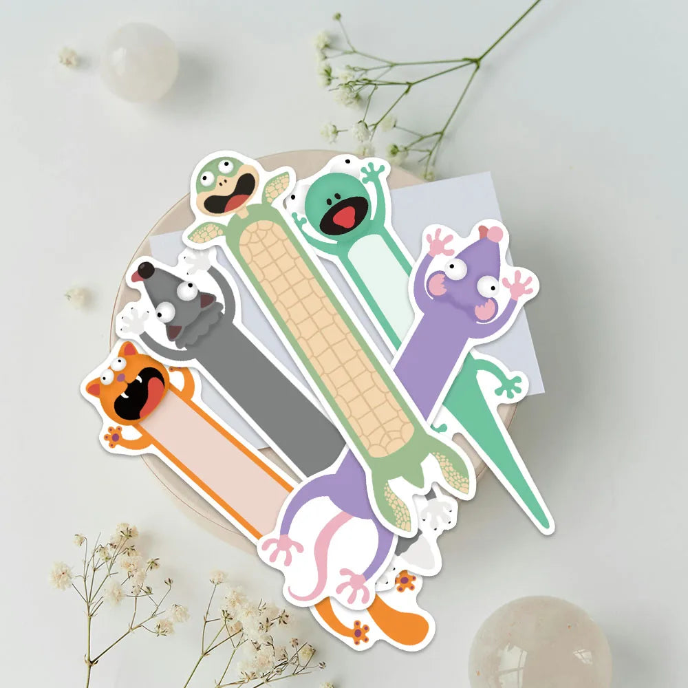 30pcs Funny Cute Cartoon Animals Paper Bookmarks For Library Office Students Readers Book Journal Page Marker