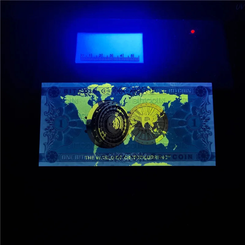 5/10 Pcs Copy One Bitcoin Money Not Currency Paper Banknotes Anti-Fake 1 BTC Bills Collectibles