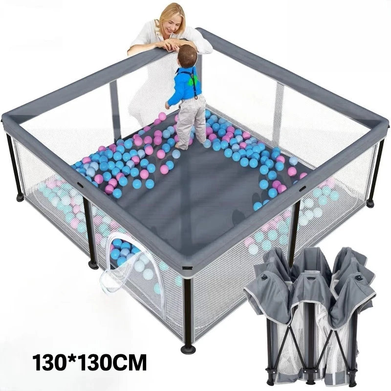 Foldable Baby Game Fence Portable Safety Enclosure for Home Crawling & Learning to Walk,  Protective Barrier Indoor/Outdoor Use