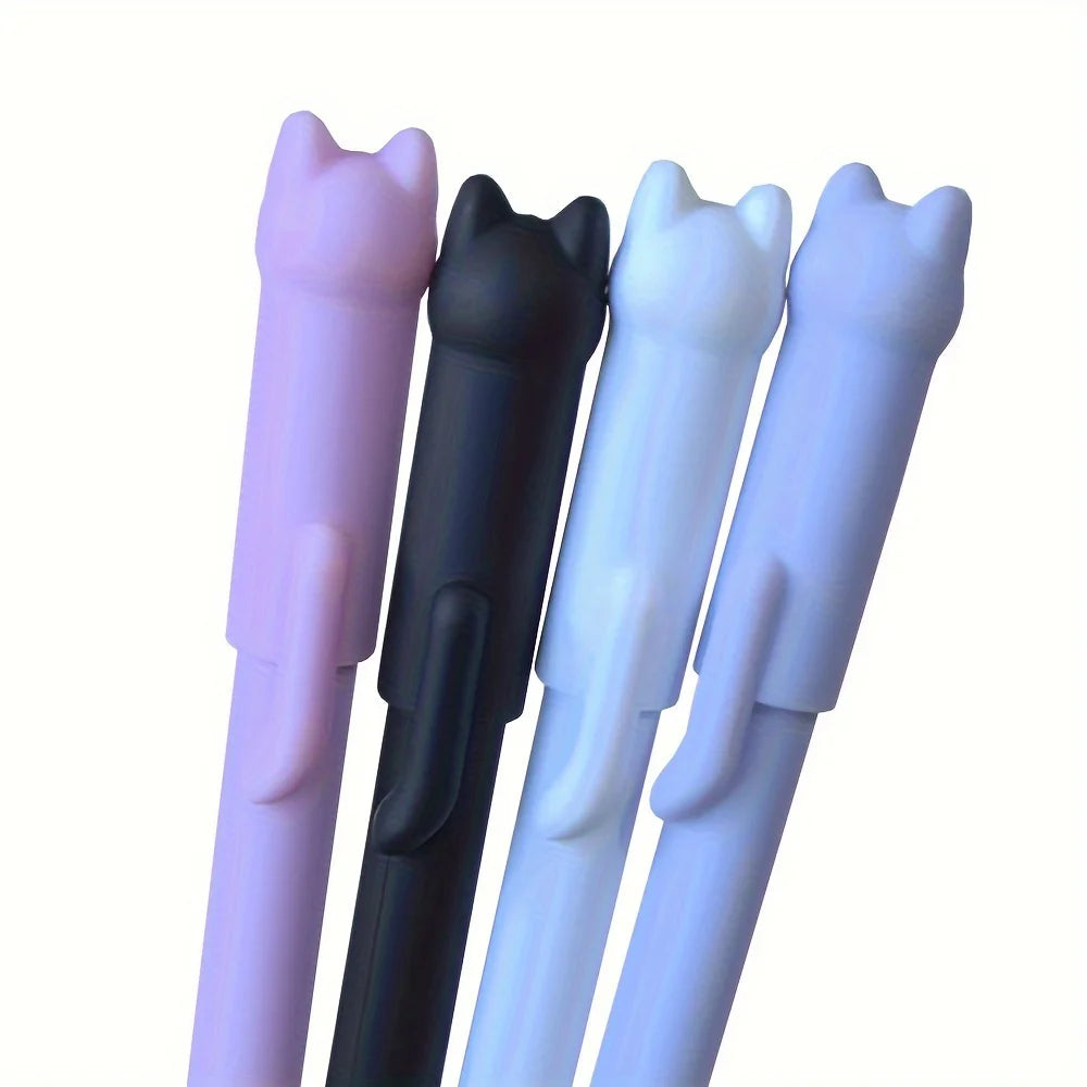 Creative Cat Bear Animal Erasable Gel Pen 0.5mm Washable Handle Magical Eraser Pen Blue/Black Ink Refills Rod Writing Stationery