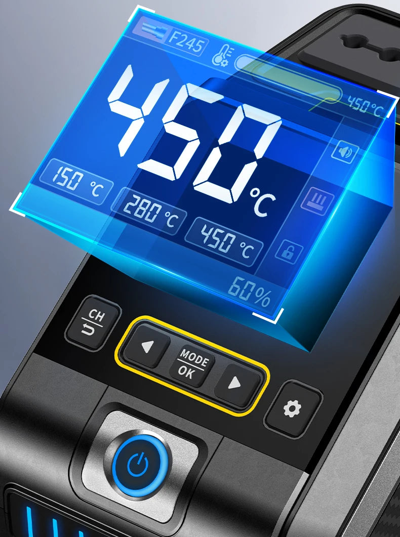 FNIRSI DWS-200 200W Power Repaid Heating Soldering Iron Staion C210 C245 Solder Iron Handle Electronic Welding Rework Station