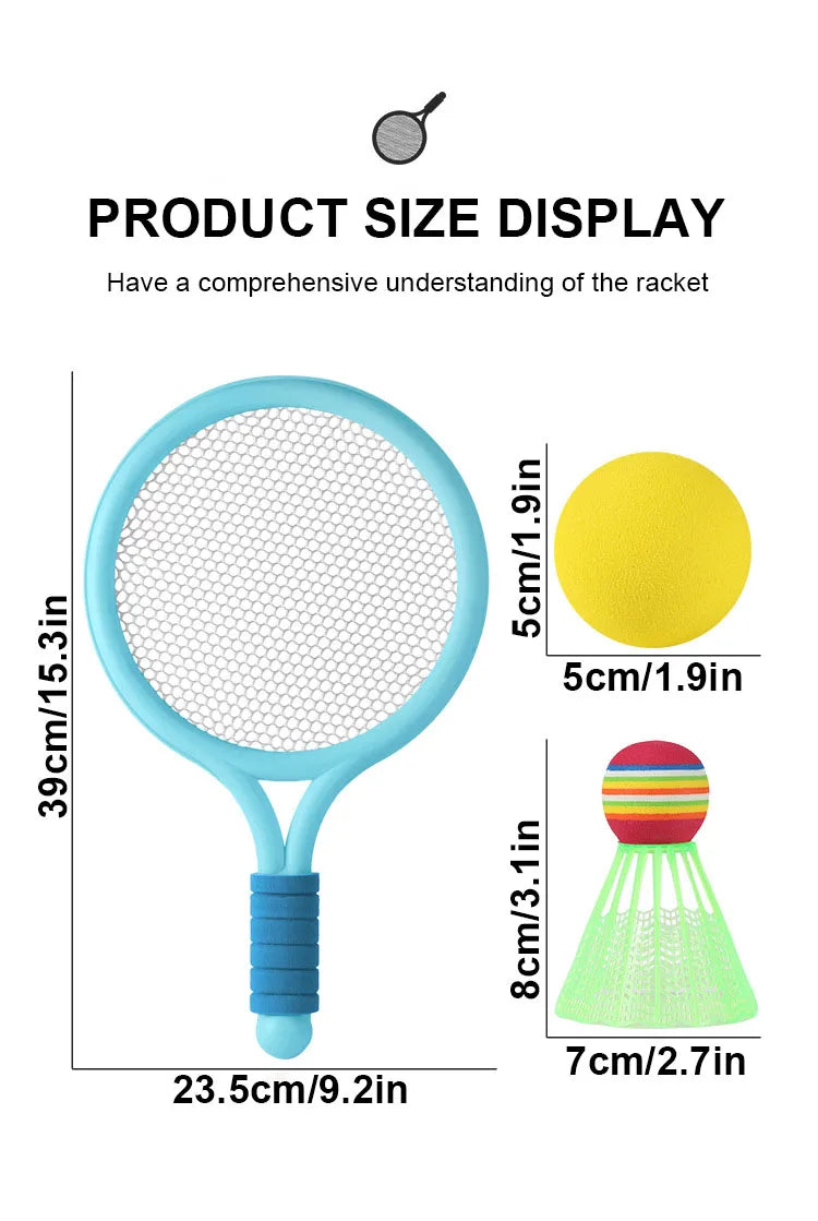 Racket Tennis for Children Outdoor Sports Badminton Racket Kindergarten Toy Set for 3-12years Old Badminton Sets