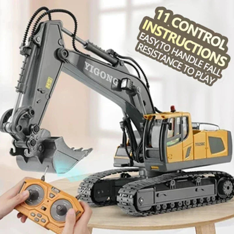 Intelligent remote control excavator dump truck 2.4Gremote control engineering truck crawler truck bulldozer children's gift toy