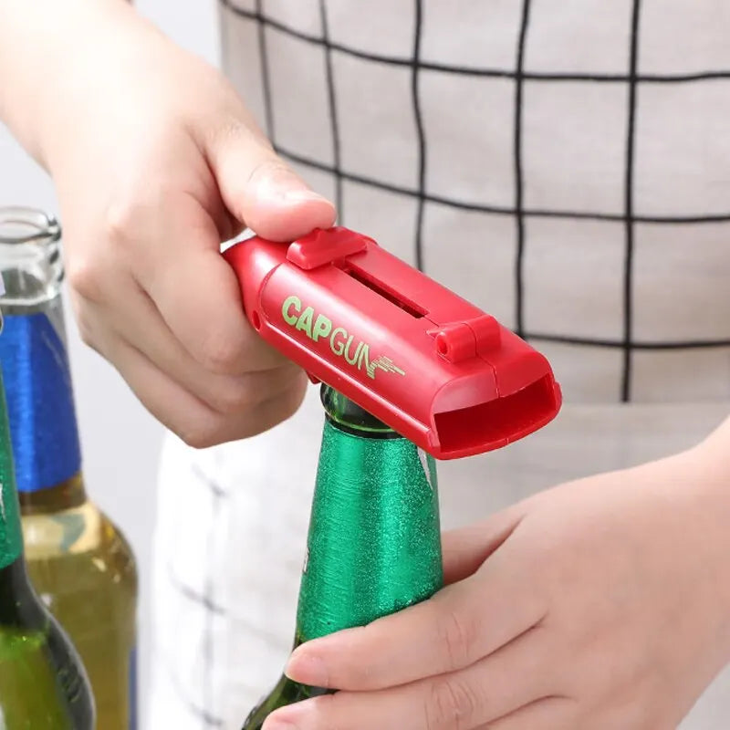 Bottle Opener Launch Spring Cap Portable Drink Bottle Opener Kitchen Party Supplies Bar Drinking Tools Kitchen Accessories