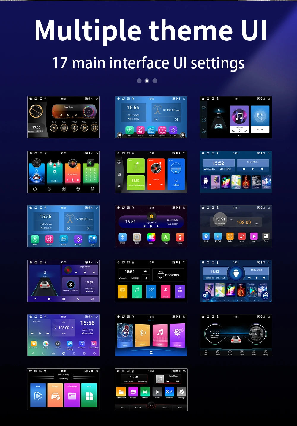 7/9/10 inch Universal Android 13 Car Radio 64G Autoradio android 2 Din car radio GPS BT Central Multimedia Smart car systems