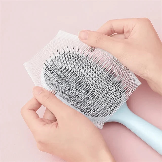 50Pcs Air Cushion Comb Cleaning Net Cover Hair Brush Comb Airbag Pet Combs Net Paper Brush Cleaning Pad Comb Protection Net