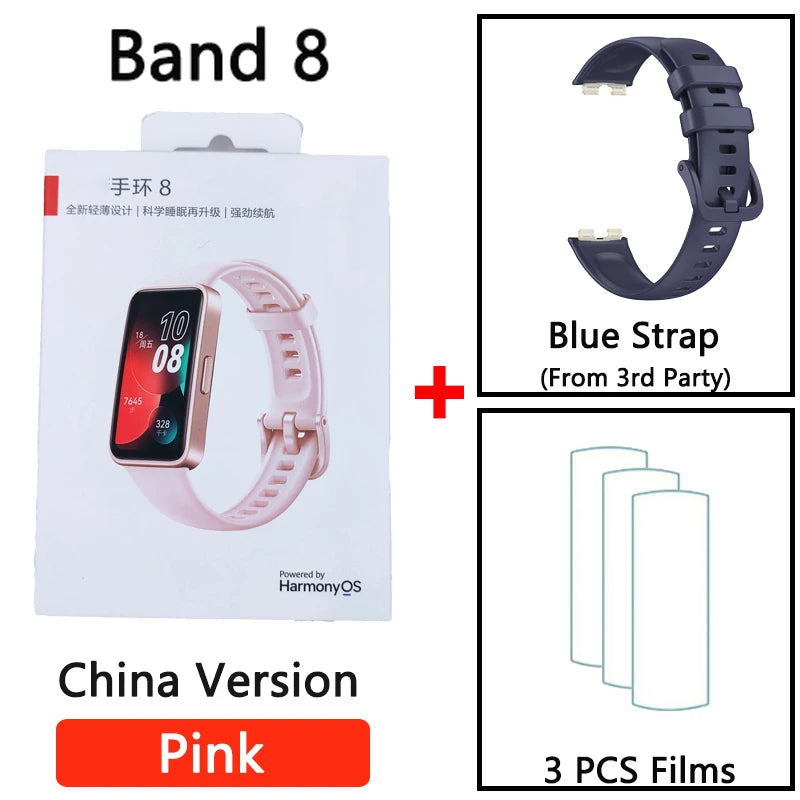 New Original HUAWEI Band 8 Smart Band All-day Blood Oxygen 1.47'' AMOLED Screen Heart Rate Smartband 2 Weeks Battery Life