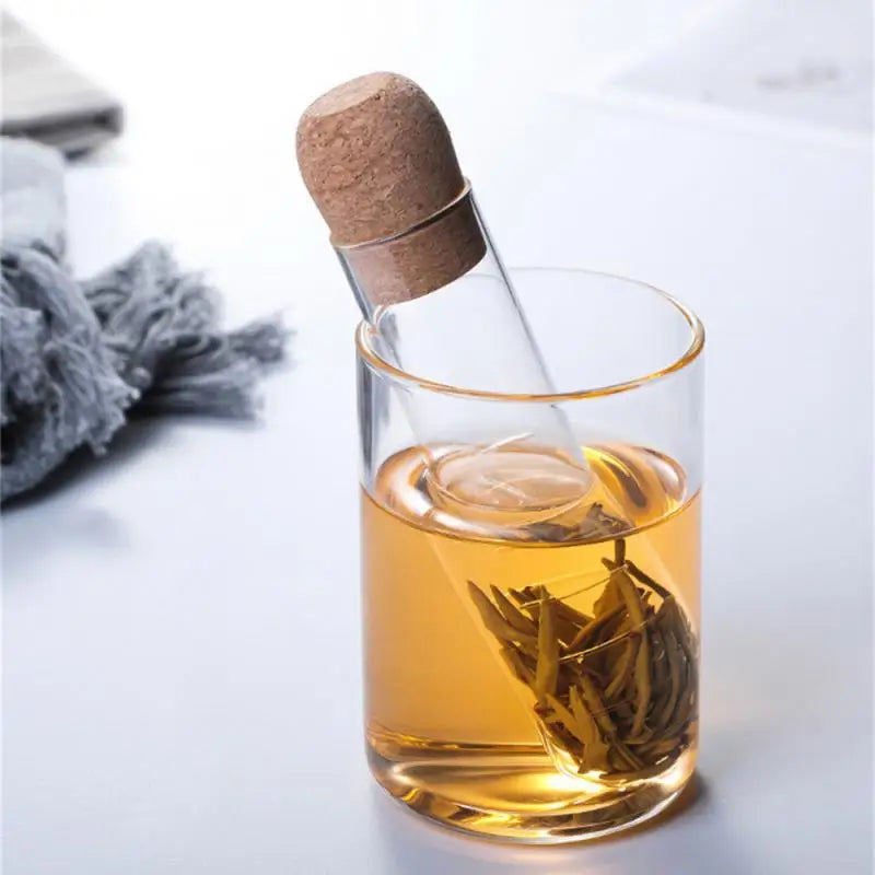 Tea Filter Sieve Glass Pipe Creative Tea Mate Tea Maker Brewing For Spice Herb Tea Strainer Teaware Tool Kitchen Teaware Tools