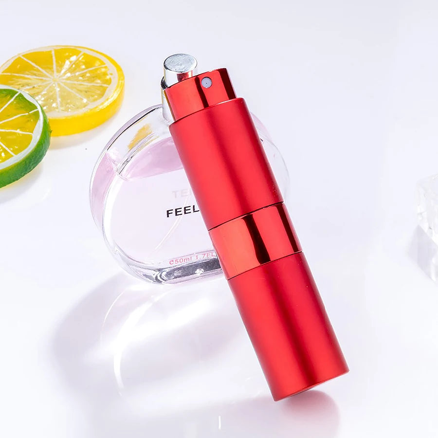 4PCS+6 Accessories Perfume Atomizer Refillable with 5 Spray Bottles, 2 Aluminum Funnel, 2 Dispensing Shenanigans, 2 Spring Straw