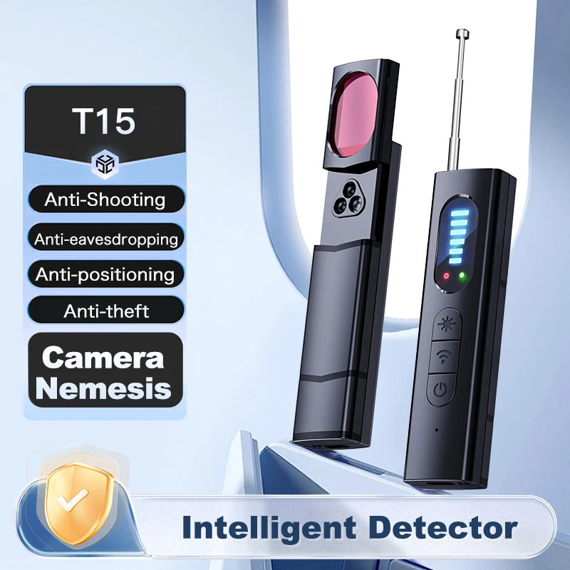 Portable Camera Detector Anti-Spy Car GPS Tracker Listening Device bug RF Wireless All Signal Scanner Gadget Security Protection