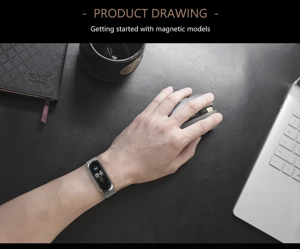 Stainless Steel Strap for Xiaomi Mi 9 8 Band Metal Milanese Bracelet on Mi Band 8 Wristband for Mi Band 9 8 Strap Accessories