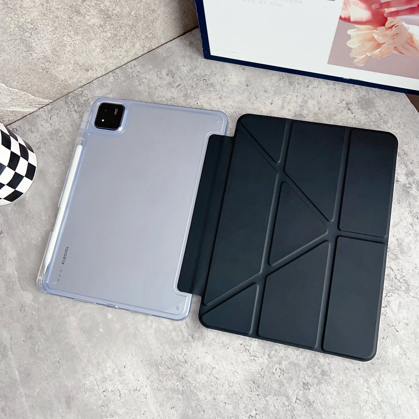 For Xiaomi Mi Pad 8 7 6 Pro 11.2 Case Redmi pad SE 11 2 K Pad 8.8 Auto Wake up & Sleep Silicone Cover Y-Fold Support Charging