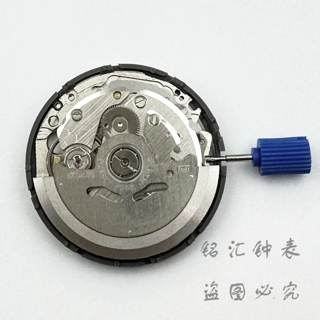 White Calendar NH36 24 Jewels Automatic Movement Crown at 3.0 And 3.8 O'Clock NH36 Watch Parts Stem Set
