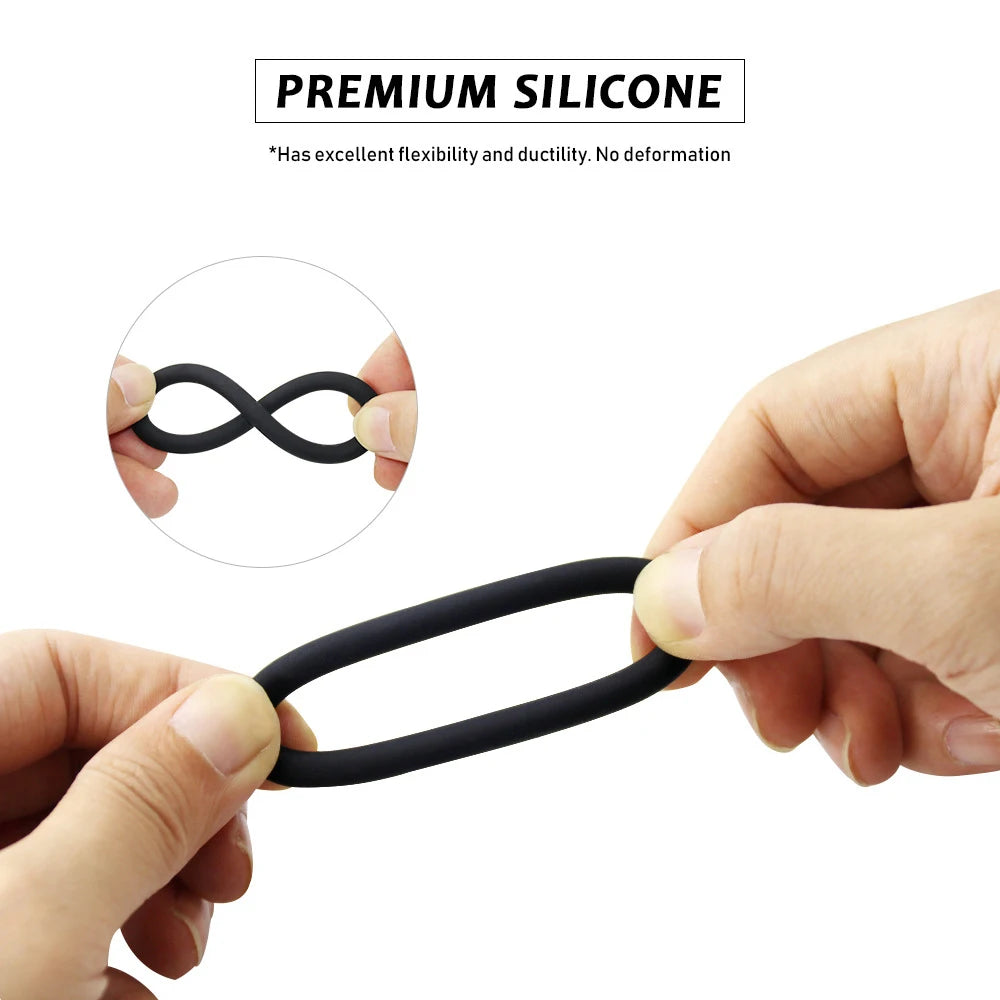 3 Pcs/Set Cock Ring Delay Ejaculation Penis Ring Sex Toys For Men Dick Enlargement Silicone Adult Supplies 18+ Stronger Erection