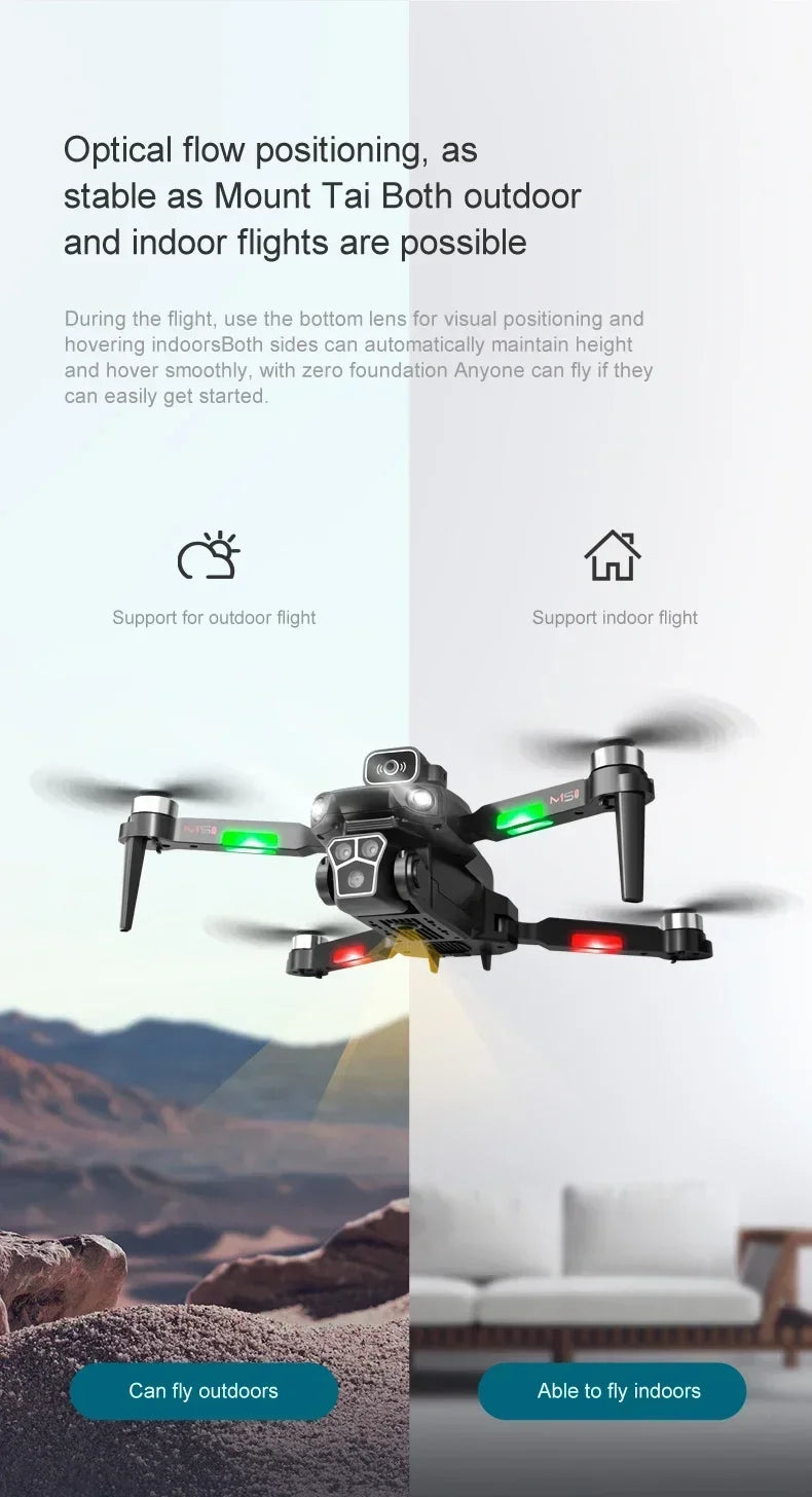M1S Drone 8K Professional Triple Camera Obstacle Avoidance Aerial Foldable RC Quadcopter Drone Brushless Motor