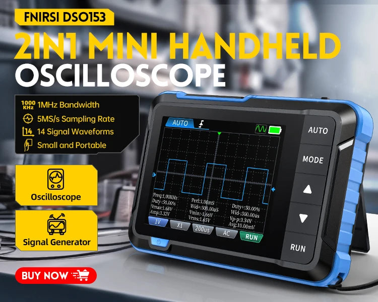 FNIRSI 1013D цифровой планшетный , двухканальный, пропускная способность 100 м, частота дискретизации 1GS, 7-дюймовый