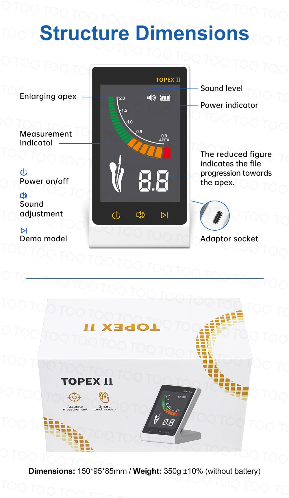 Dental Laboratory MINI Surgical Root Canal Apex Locator Root Canal Measurement Portable Machine Dentistry Tool