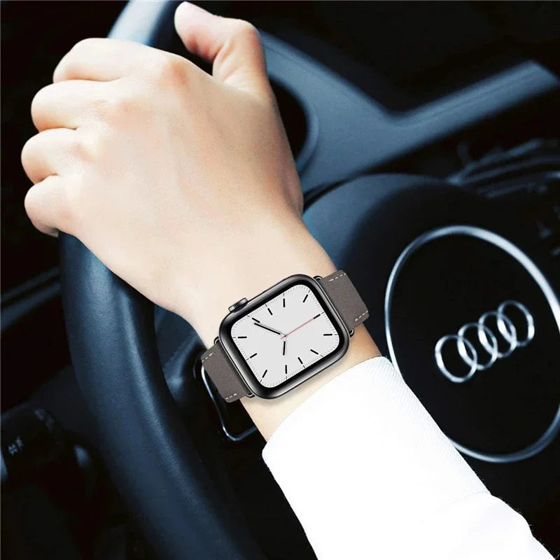 Leather Loop Band for Apple Watch Ultra 49mm 45mm 40mm Sport Strap Wristband Bracelet for IWatch Series 10 9 8 7 6 3se 42mm 46mm