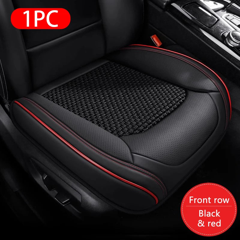 SEAMETAL Breathable Car Front Seat Cover Ice Silk Cooling Seat Cushion Full-Wrapped Anti-Scratch Car Seat Protector Universal