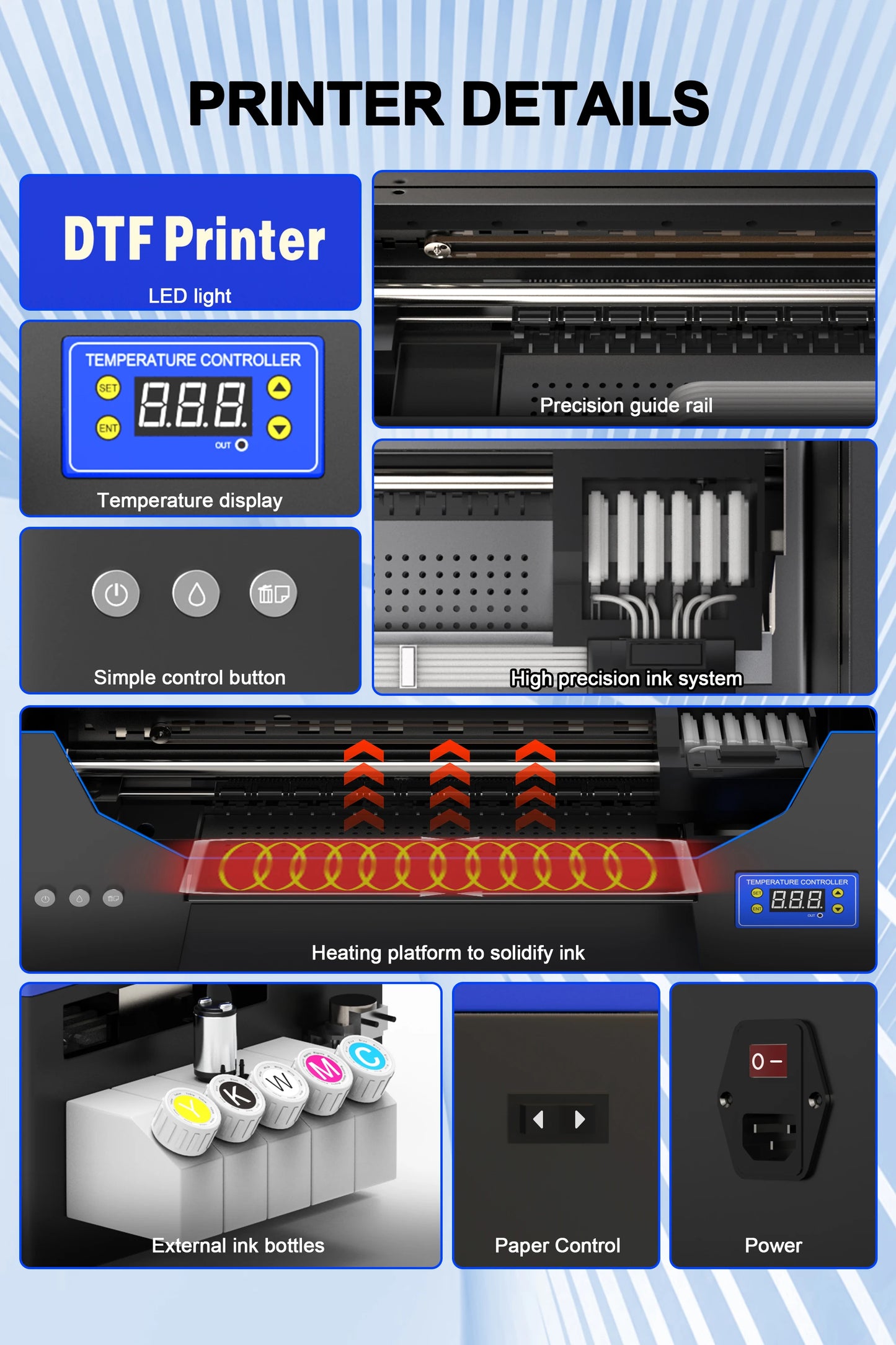 A3 dtf printing machine For Epson R1390 DTF Printer With DTF Curing Oven Directly To Film Transfer T shirt printing Machine A3