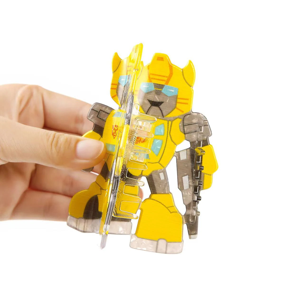 1pc acrylic Transformers Optimus Prime Bumblebee robot grabber hairpin hair accessory