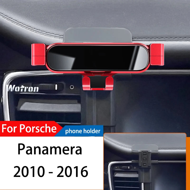 Car Phone Holder For Porsche Panamera 2010-2022 GPS Special Gravity Navigation Mobile Bracket 360 Degree Rotating Stand