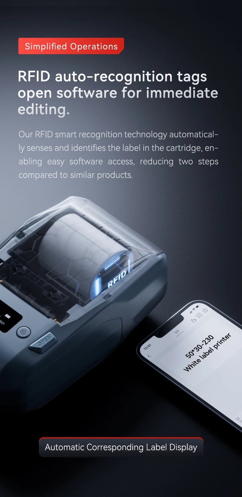 NIIMBOT M2 Portable Thermal Transfer Self-adhesive Label Printer Multi-function Label Making Machine Printer Without Ink