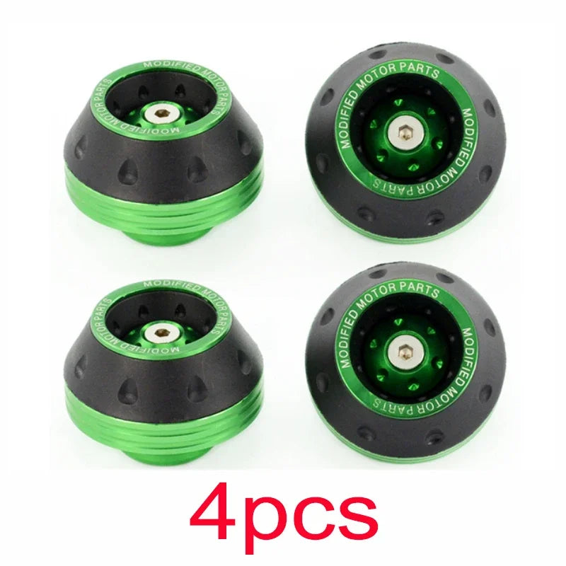4PCS Universal Motorcycle Wheel Protection Crash Pad Motorbike Crash Protectors Alloy Motocross Falling Front Fork Slider Cups