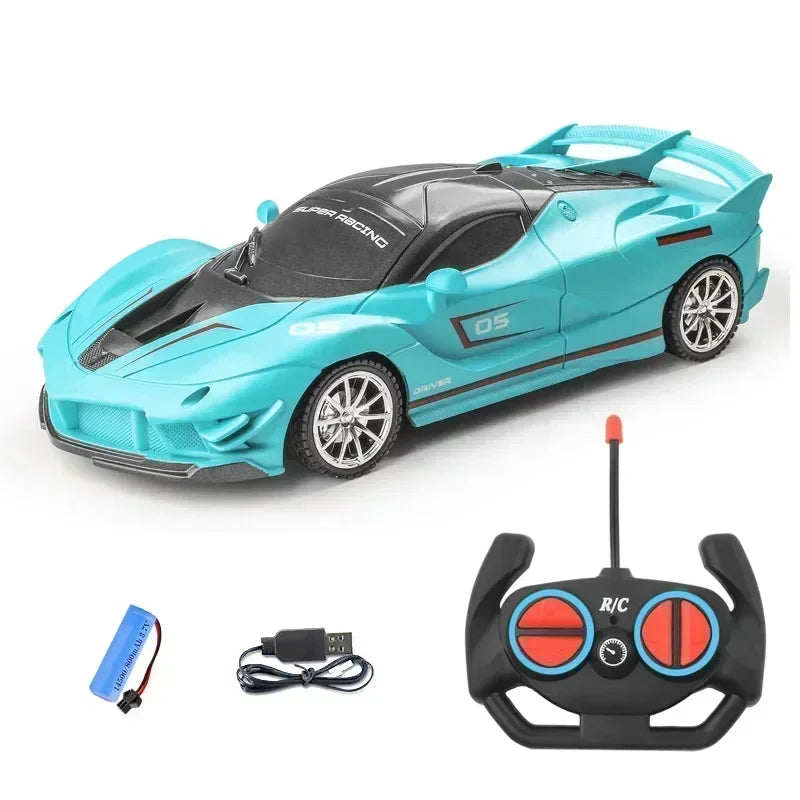1:18 Radio Remote Control Car Chargeable RC Car High Speed 15km/h 2.4G With LED Light Toys for Boys Girls Vehicle Racing Hobby