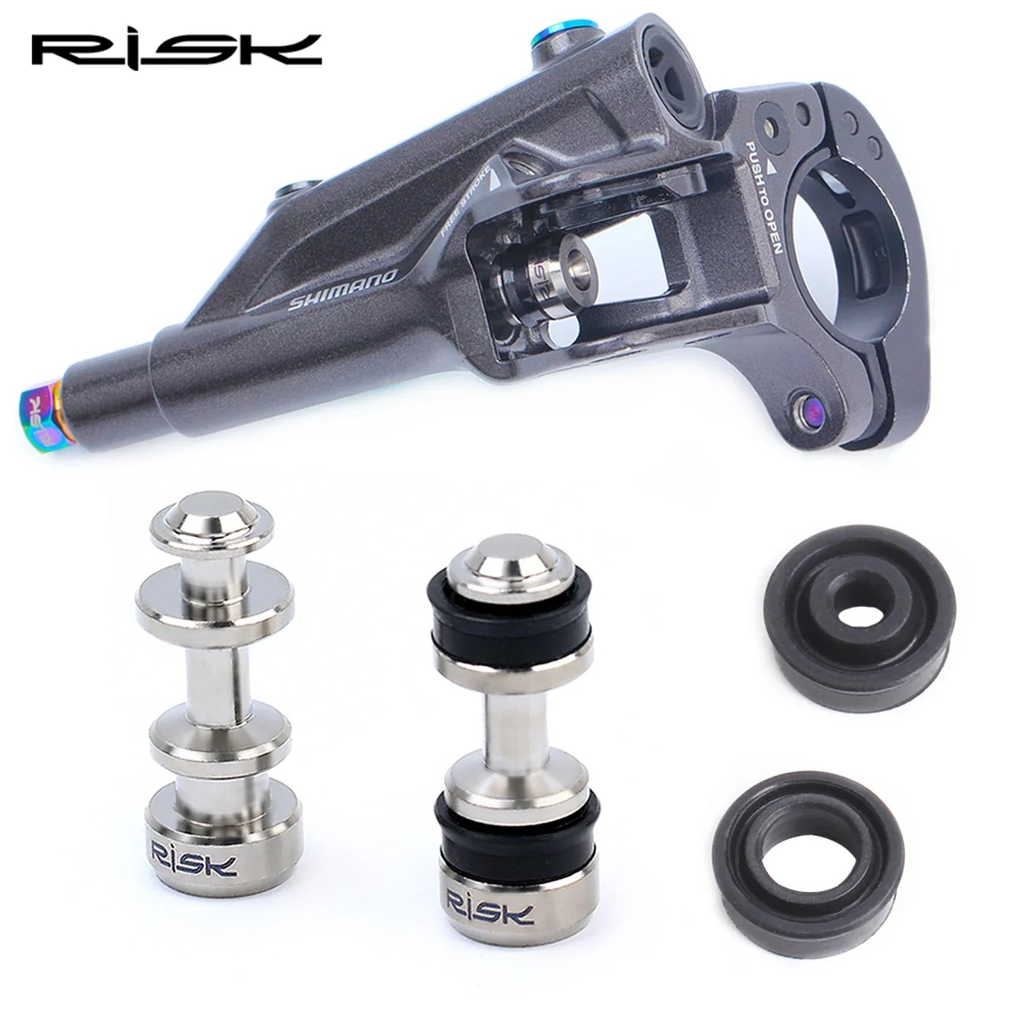 Risk Bike Titanium Alloy Brake Lever Piston Rod, Oil Disc Brake Piston Rod Sealing Ring Repair Parts,For XT M785 M8000 SLX M7000