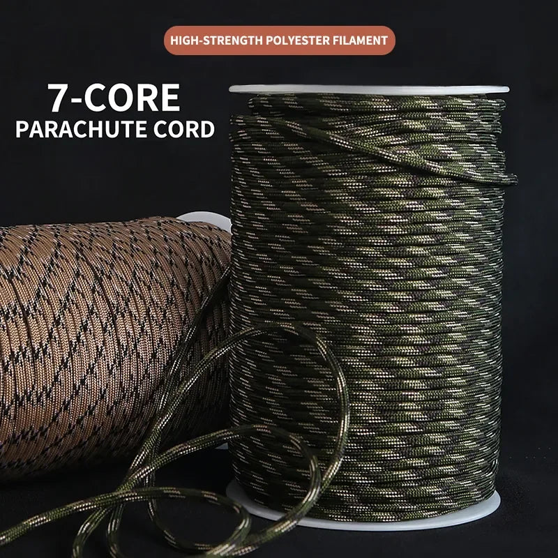 9 Cores 550 Paracord Cord 5 15 30 M Dia.4mm For Outdoor Camping Survival Lanyard Parachute Rope Hiking Tent Accessories