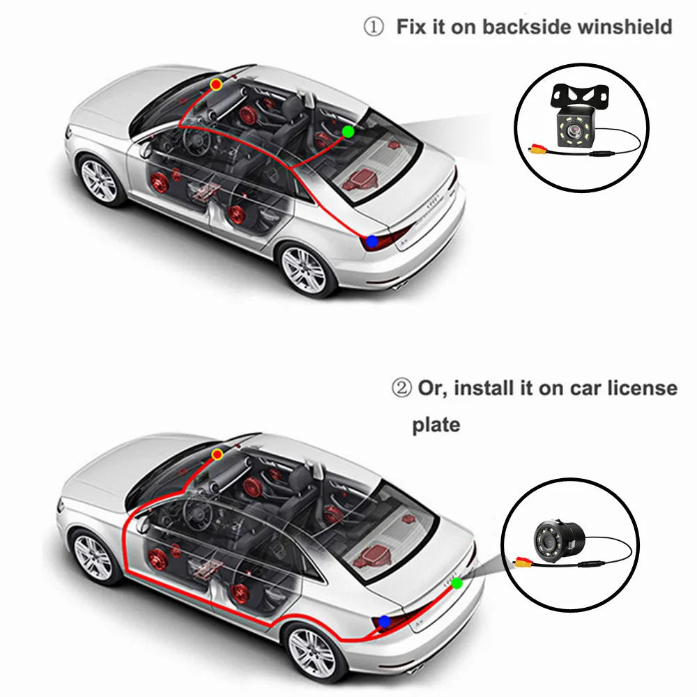 Car Rear View Camera Night Vision Reversing Car Parking Monitor CT33/8 Waterproof 170℃ High-Definition Image Car Electronic Too