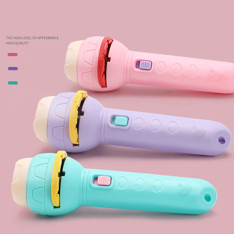 Flashlight Projector Torch Lamp Toy Cute Cartoon Creativity Toy Torch Lamp Flashlight Projector Toy Baby Sleeping Story Book ﻿