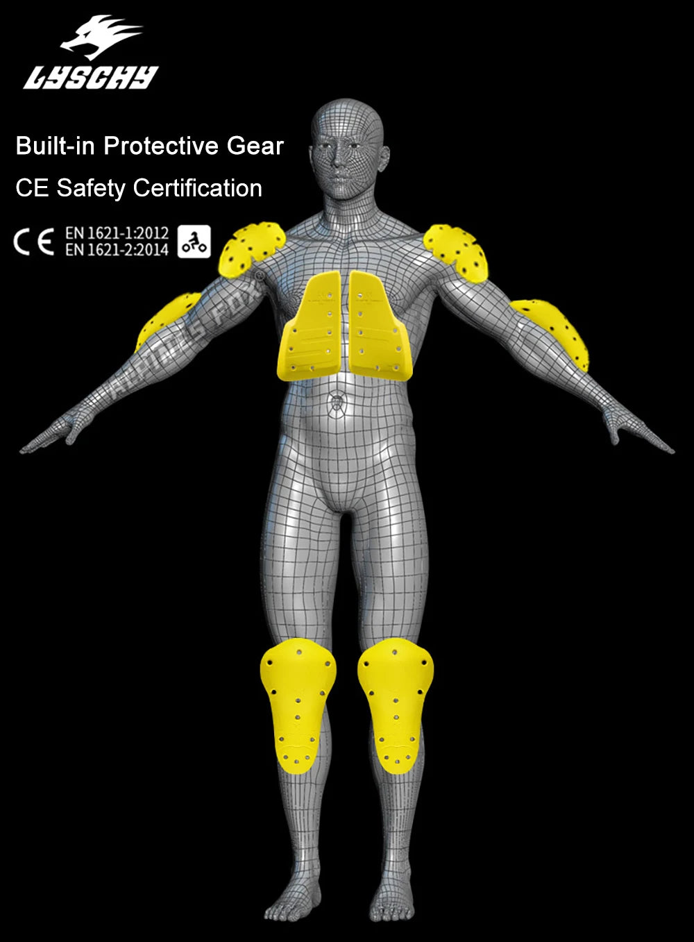 CE Level 2 Certified Motorcycle Jacket Insert Back Protector Thicken High Elasticity Rider Armor Chest Back Spine Protective Pad