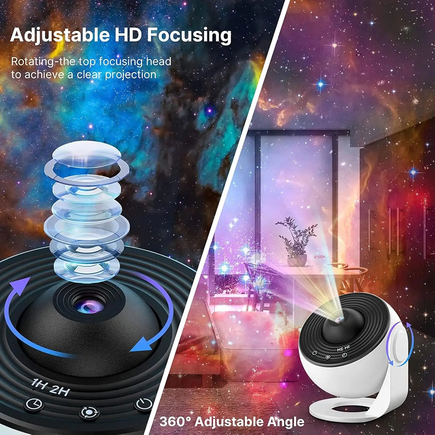 Star Projector Night Light Planetarium Projector 360° Rotate Galaxy Projector Light For Room decoration Star Sky Projection Lamp