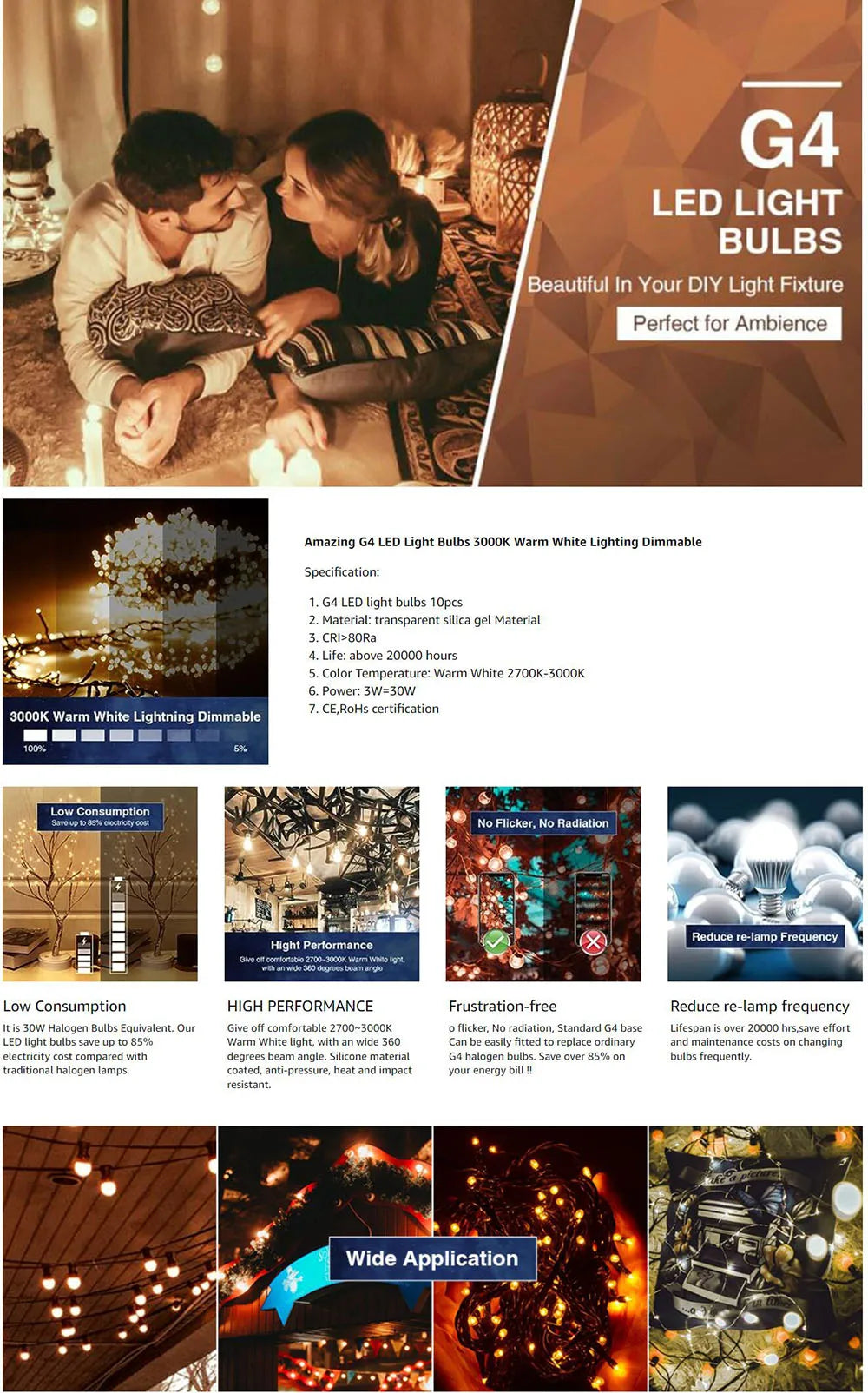 10pcs Mini G4 LED Bulb COB Light AC DC 12V/220V Warm/Cold White 360 Beam Angle Chandelier Spotlight Replace 20/40W Halogen Lamp