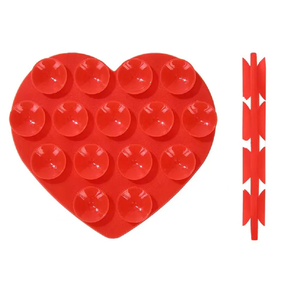 Silicone Heart Bag Bracket Retractable Folding Mobile Phone Bag Bracket Available In A Variety Of Colors