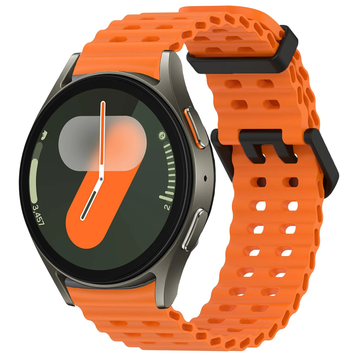 No Gaps Silicone Strap for Samsung Galaxy Watch 7 6 5 4 FE 40mm 44mm/4 6 Classic/5 Pro Sport Bracelet Galaxy Watch 7 Band 44 mm