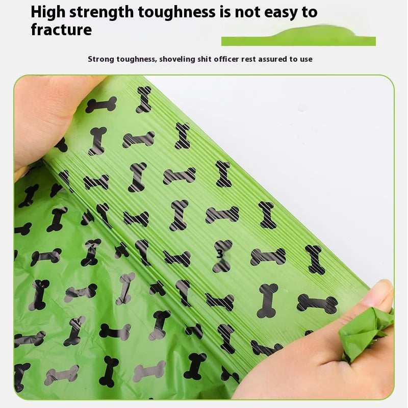 Fully Biodegradable Pet Poop Pickup Bags Doggie Bags Disposable Cat Poop Biodegradable 1 roll pack