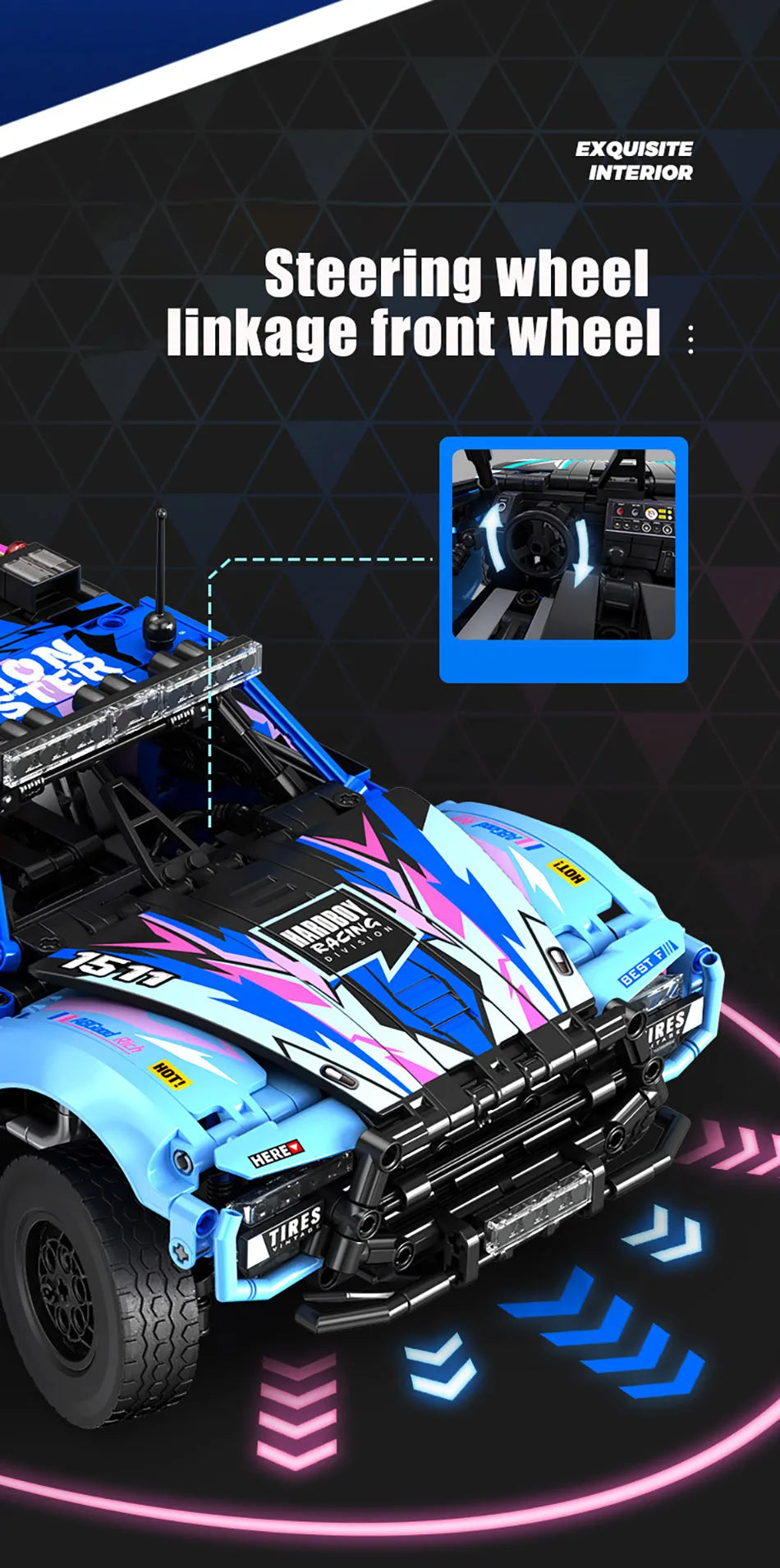 Technical Expert Off Road Sport Car Model Building Blocks City Mechanical Super Racing Vehicle Bricks Toys Children Gift 1341Pcs