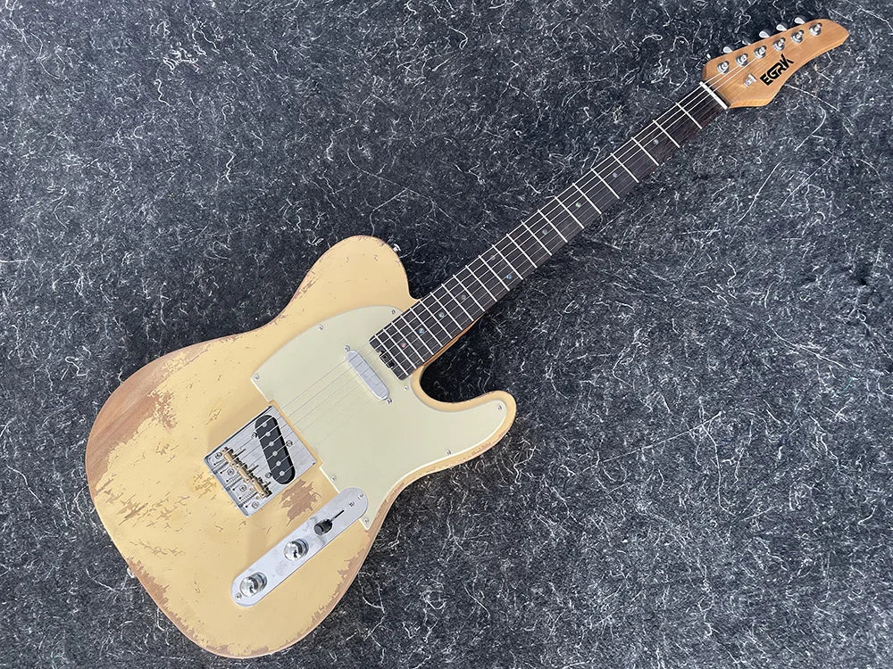 EGRK electric guitar,6 string, Rosewood Fingerboard,Relic electric guitar, High Quality, In Stock, Fast Shipping