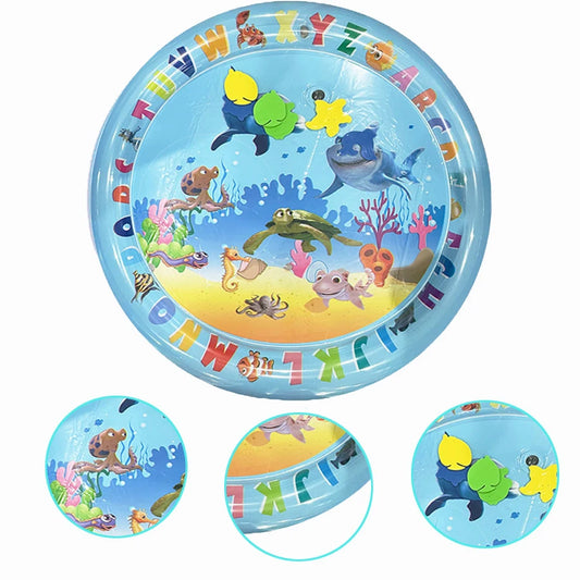 1pc Underwater World Inflatable PVC Playing Mat Baby Play Water Mat Toddler Pad Early Education Activity Toys Mat Cushion Gift