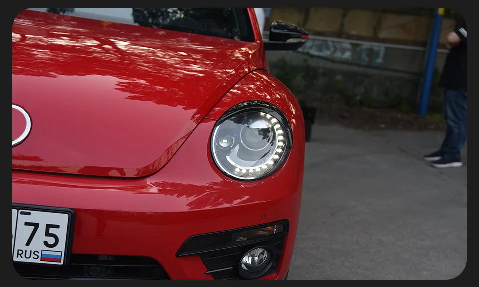 AKD Head Lamp for VW Beetle LED Headlight 1998-2021 Headlights Beetle DRL Turn Signal High Beam Angel Eye Projector Lens